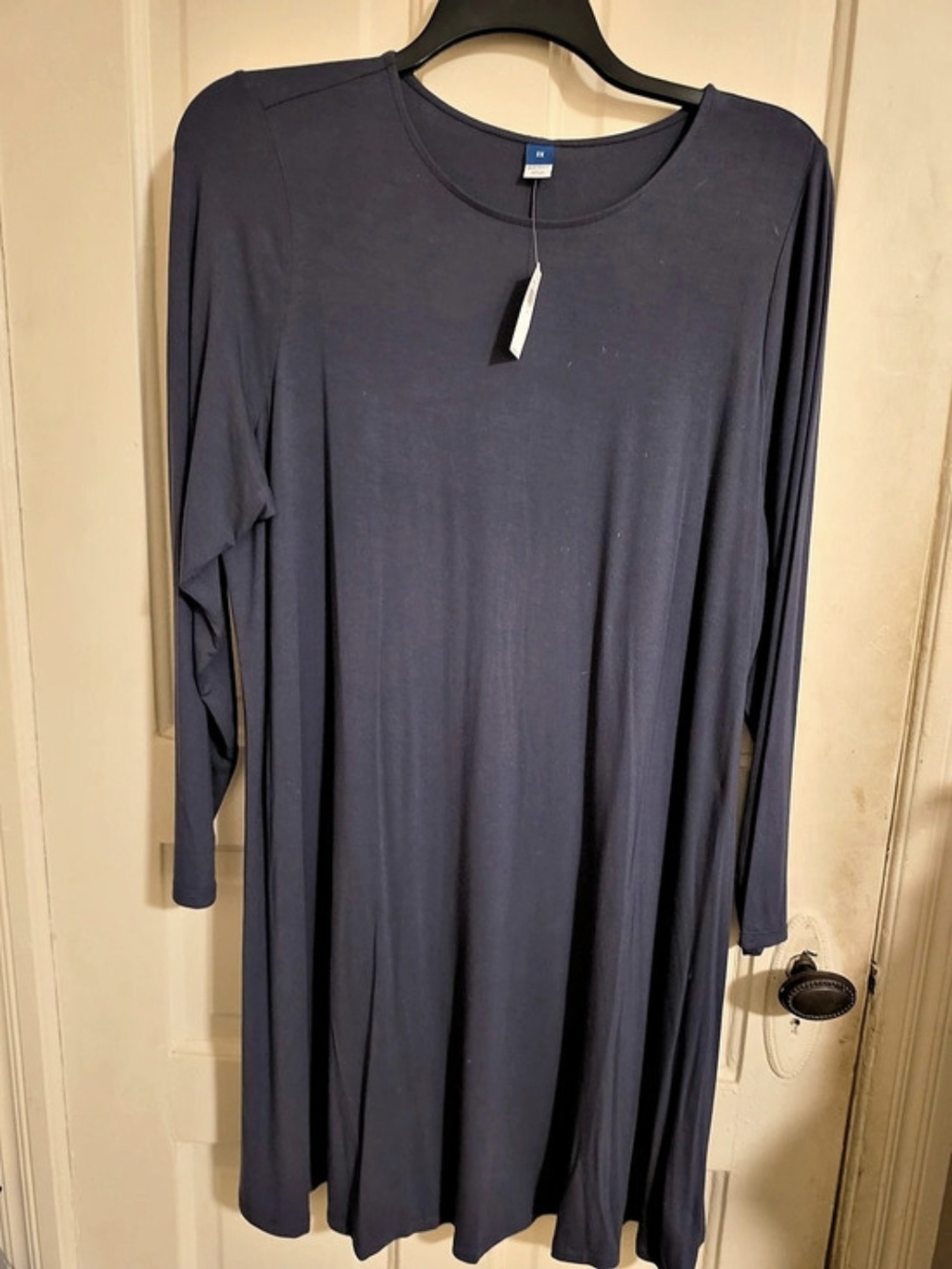 Old Navy Jersey-Knit Long-Sleeve Swing Dress Gray 2X